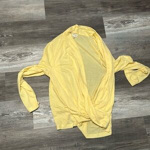 Greige sweater wrap top